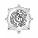 shenron dragon ball z tattoo design idea