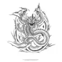 shenron dragon ball z tattoo design idea