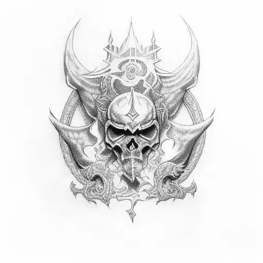 lord chaos and master order tattoo design idea