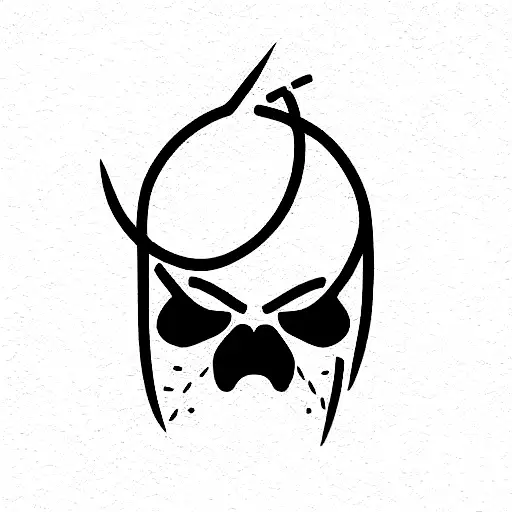 Mimir head with headcrab on top tattoo design idea