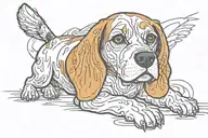 beagle like dog tattoo design idea