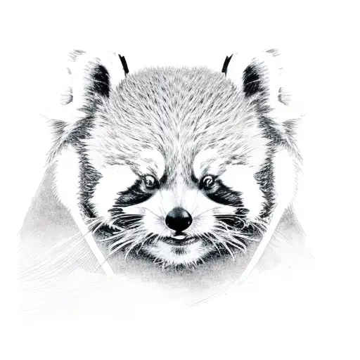 red panda tattoo design idea