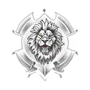 rampant lion tattoo design idea