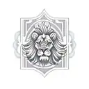 rampant lion tattoo design idea