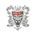 rampant lion tattoo design idea