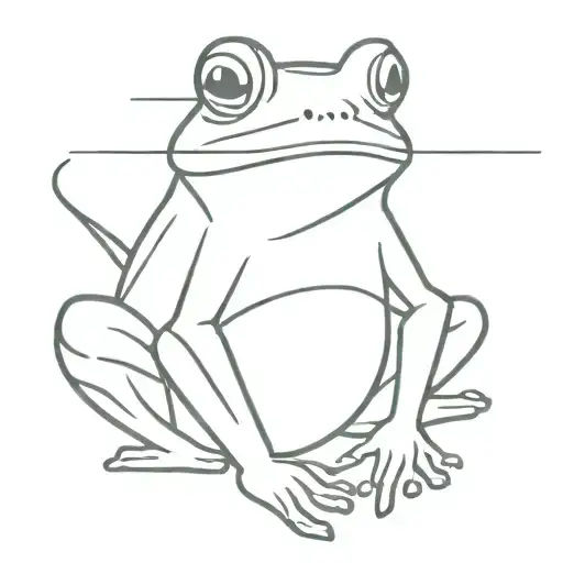 slim Samurai frog tattoo design idea