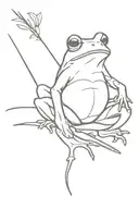 slim Samurai frog tattoo design idea