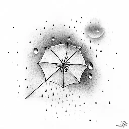 rain drops on window at night tattoo design idea