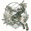 Sagittarius archer shooting tattoo design idea