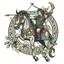 Sagittarius archer shooting tattoo design idea
