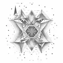 Big dipper constellation with a lake tattoo design idea