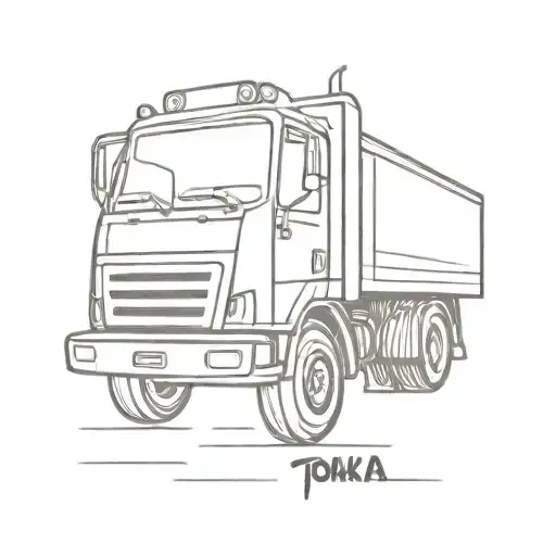 tonka truck tattoo design idea