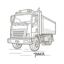 tonka truck tattoo design idea