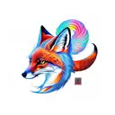 nine tail fox tattoo design idea