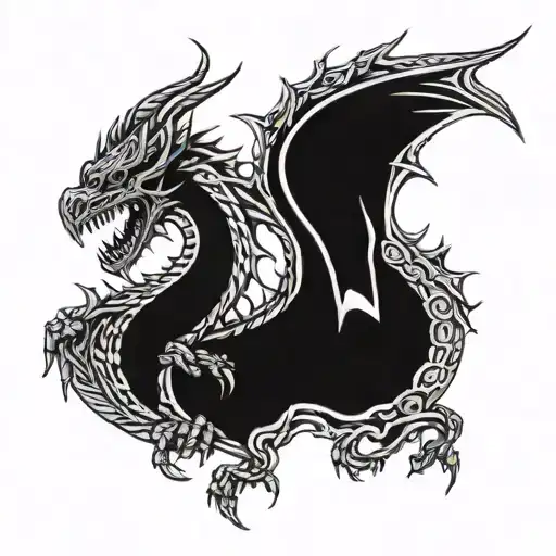 Viking road visor dragons tattoo design idea