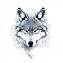 Celtic wolf tattoo design idea