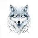 Celtic wolf tattoo design idea