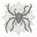 spiders and henna tattoo design idea