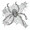 spiders and henna tattoo design idea
