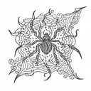 spiders and henna tattoo design idea