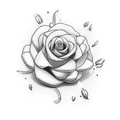 flower barbell  tattoo design idea