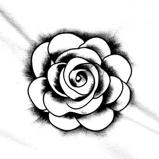 common blue violet and camellia tattoo design idea