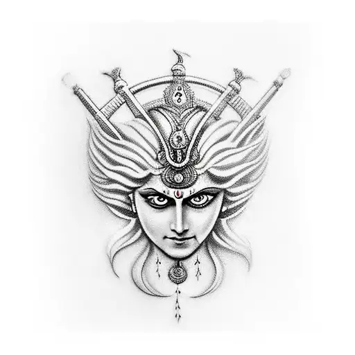 karna Mahabharat  tattoo design idea