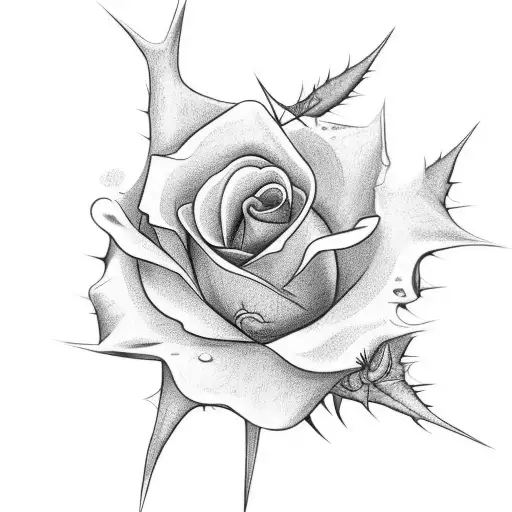 a design with a rose, a thistle, a maple leaf, a clover and a daffodil  tattoo design idea