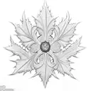rose thistle maple leaf clover daffodil  tattoo design idea