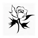 a design with a rose, a thistle, a maple leaf, a clover and a daffodil  tattoo design idea
