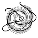 black string lines  tattoo design idea