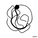 black string lines  tattoo design idea