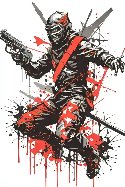 Cyber ​​Ninjas tattoo design idea