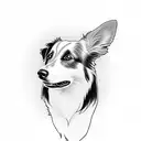 border collie tattoo design idea