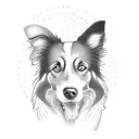 border collie tattoo design idea