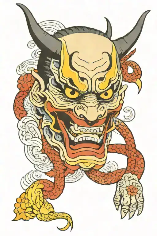 hannya tattoo design idea