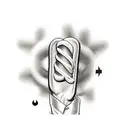 hot dog fingers tattoo design idea