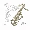 Suzuki alto saxophone tattoo design idea