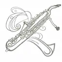 Suzuki alto saxophone tattoo design idea