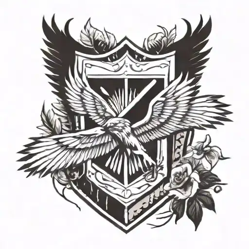 attack on titan scout badge, bird to symbolise freedom   tattoo design idea