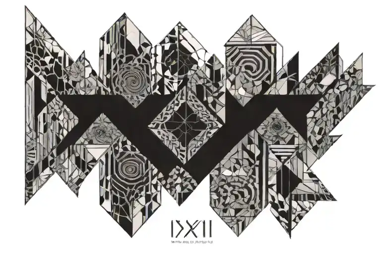 IX・XXIII・MMXXIII tattoo design idea