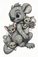 - Stitch (Lilo and stitch) - The Aristocats - Frozen - Moana - Dumbo - Mulan - Tinker Bell - Tangled  tattoo design idea