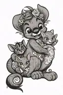 - Stitch (Lilo and stitch) - The Aristocats - Frozen - Moana - Dumbo - Mulan - Tinker Bell - Tangled  tattoo design idea