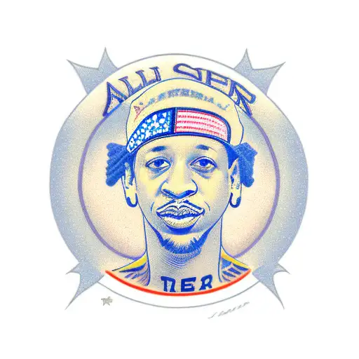 allen iverson and 76ers tattoo design idea