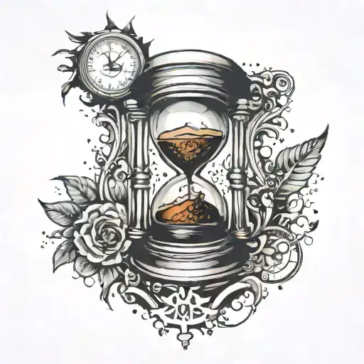 hourglass speedometer tattoo design idea