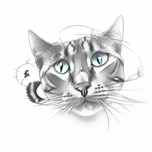 A motivational quote entwined with a cat silhouette, representing the client's passion for motivating others and love for cats tattoo design idea