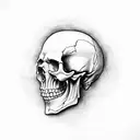 happy Skull  tattoo design idea