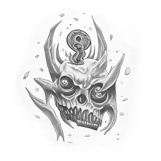 A forensics-themed tattoo featuring a mysterious monster leaving behind intriguing clues, showcasing the client's passion for both forensics and monsters tattoo design idea