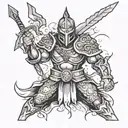 undefeated warrior   tattoo design idea