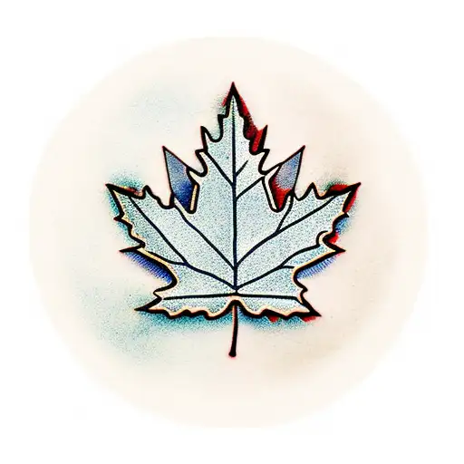Maple Leaf and kangaroo tattoo design idea